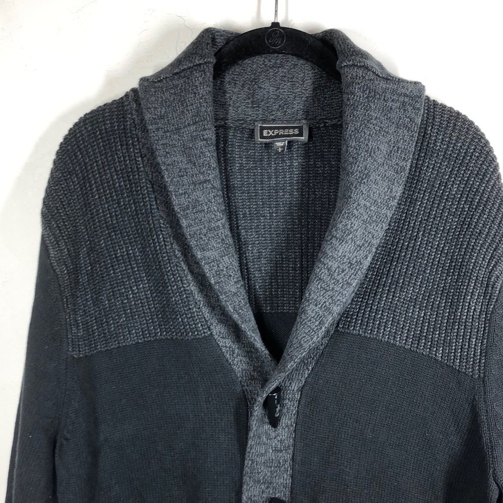 Express black and gray cardigan size large - Picture 2 of 10